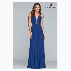 Faviana Blue Prom Dress
